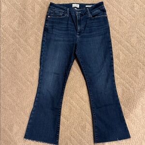 Frame Le Crop Mini Raw-Edge Boot Cut Jeans